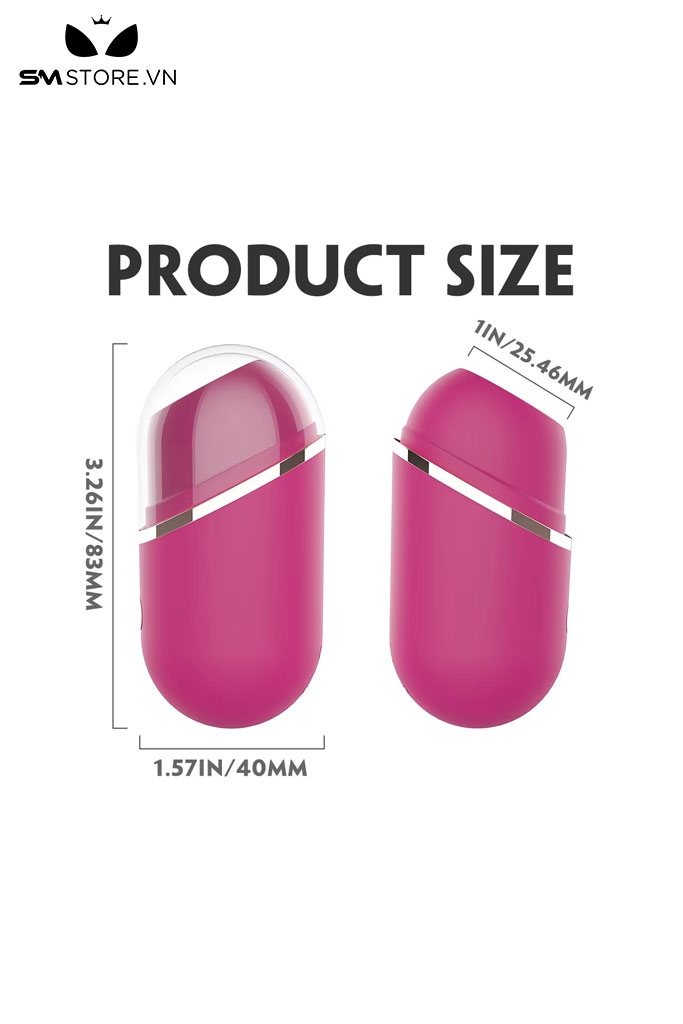 SMT1549 - Máy rung âm vật mini silicon có 9 chế độ sạc điện dài 8.3cm