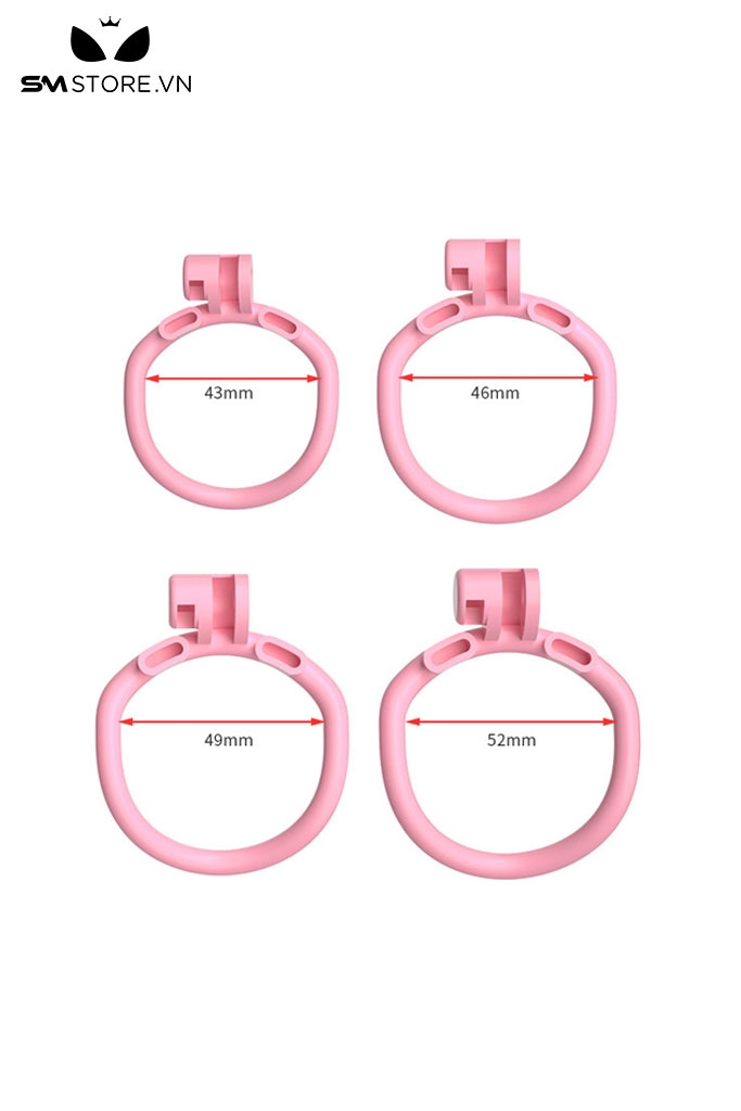 SMT2685 - Khóa trinh tiết nắp nồi nhựa hình môi kèm 4 vòng khóa