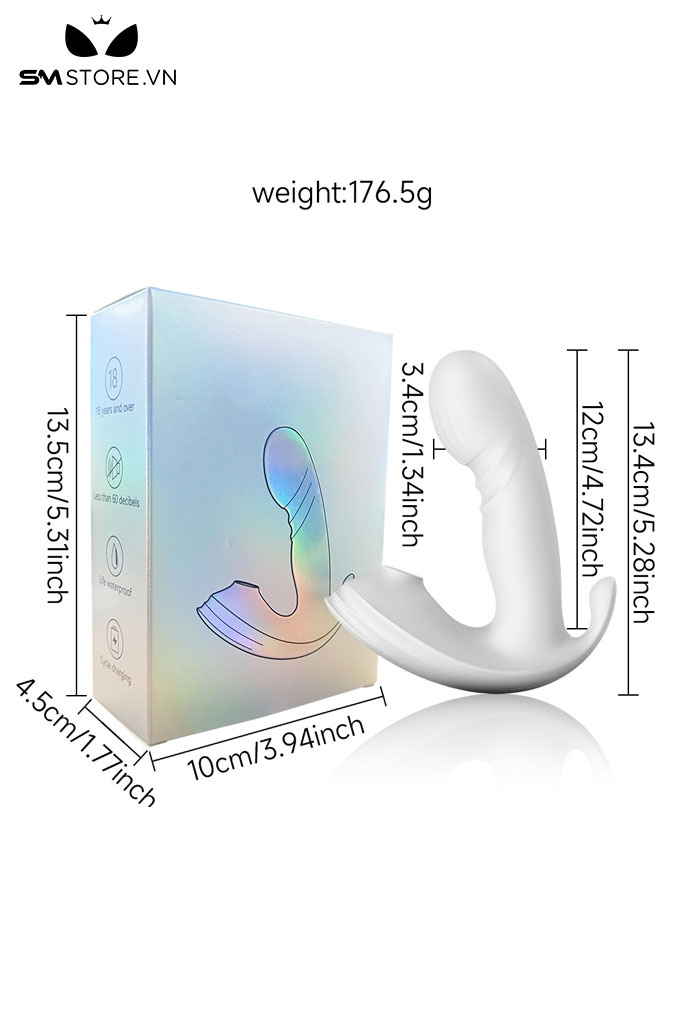 SMT2854 - Máy rung hút đầu dương vật silicon điều khiển qua APP