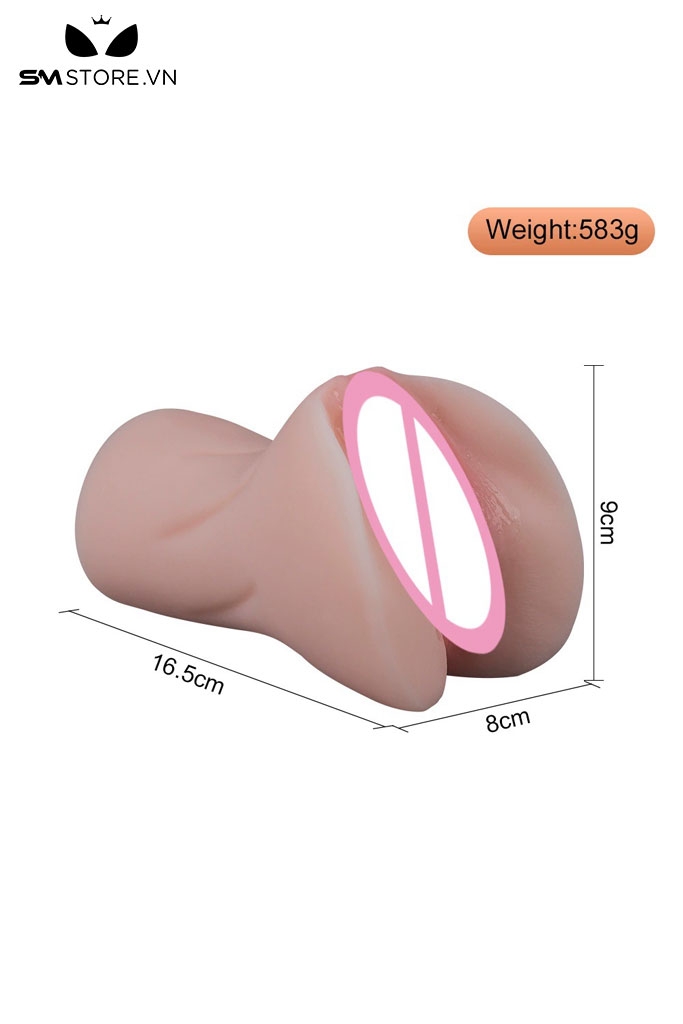 SMT2900 - Âm đạo giả cầm tay silicon mềm dài 16.5cm nhiều bi nổi