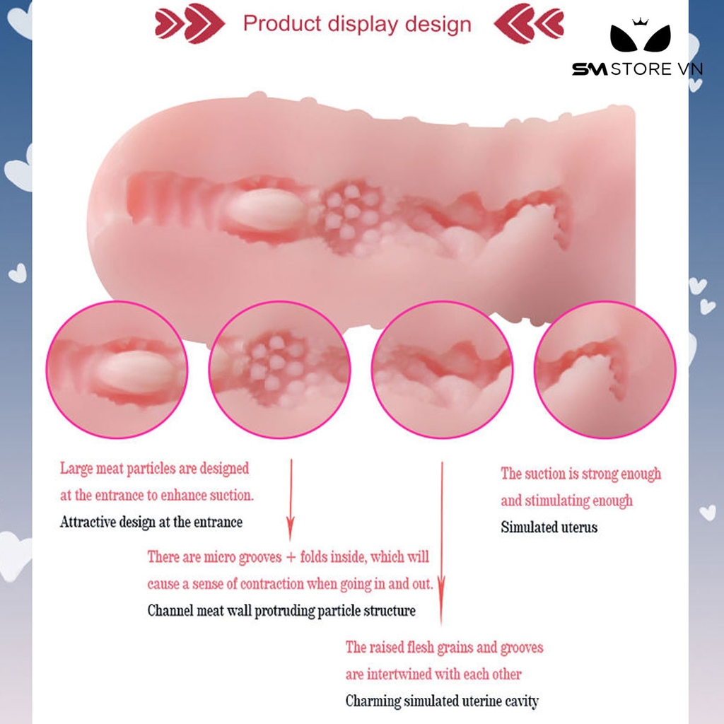 SMT1629 - Cốc thủ dâm anime silicon mềm mại và uốn dẻo dài 14cm