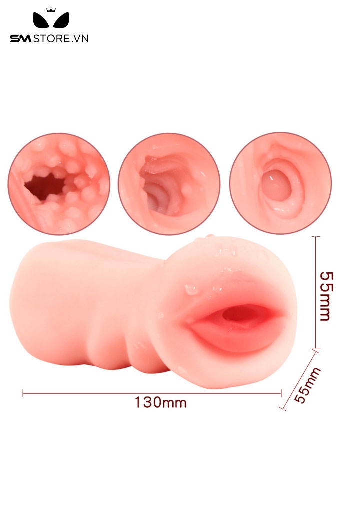 SMT353 - Âm đạo giả silicon mềm dẻo dài 12cm có bi nổi trong