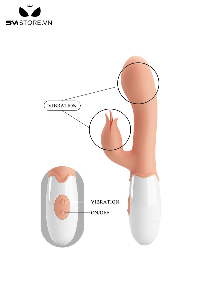 SMT2536 - Máy rung Pretty Love có lưỡi liếm và 30 tần số dài 192mm