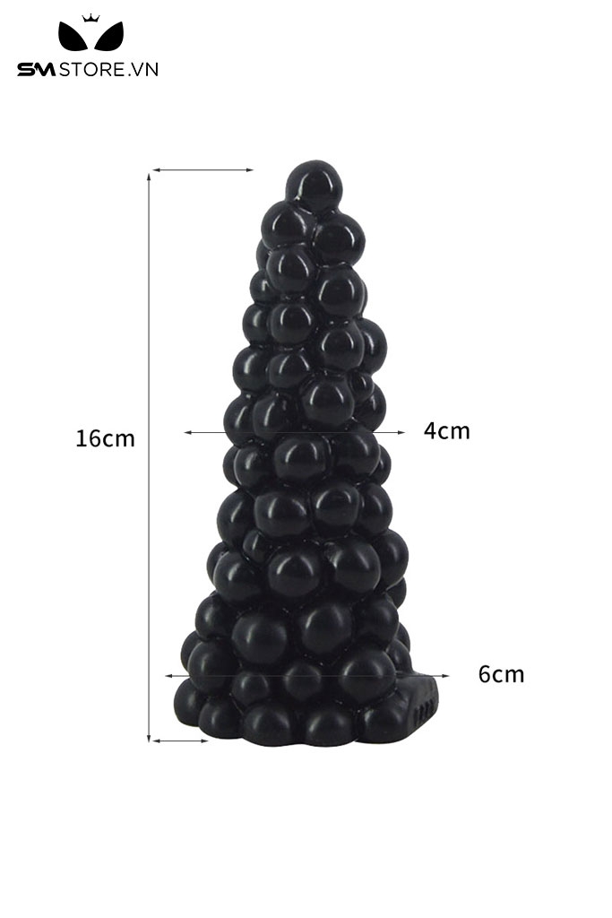 SMT2620 - Đồ chơi hậu môn hình quả nho liền chất liệu silicon dài 16cm