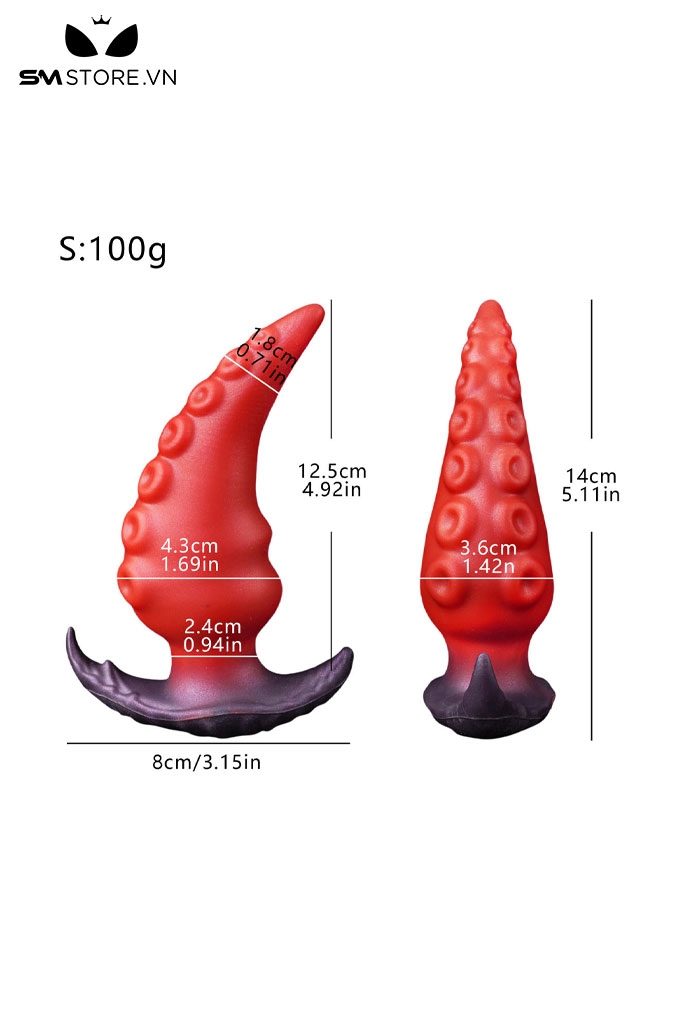 SMT2997 - Anal play đồ chơi hậu môn dáng cong có xúc tu bạch tuộc