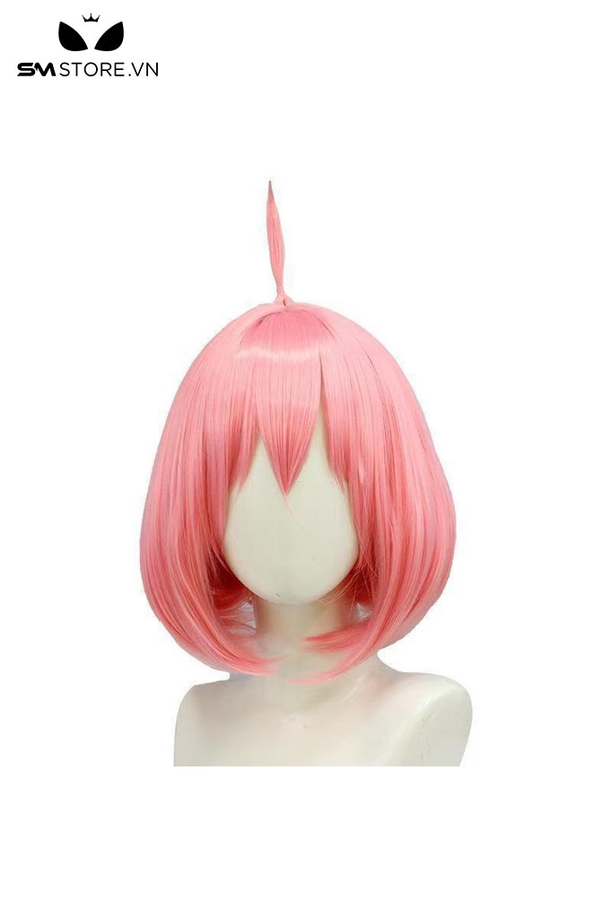 SMP159 - Tóc giả cosplay học sinh Nhật Bản ngắn ngang cổ màu hồng