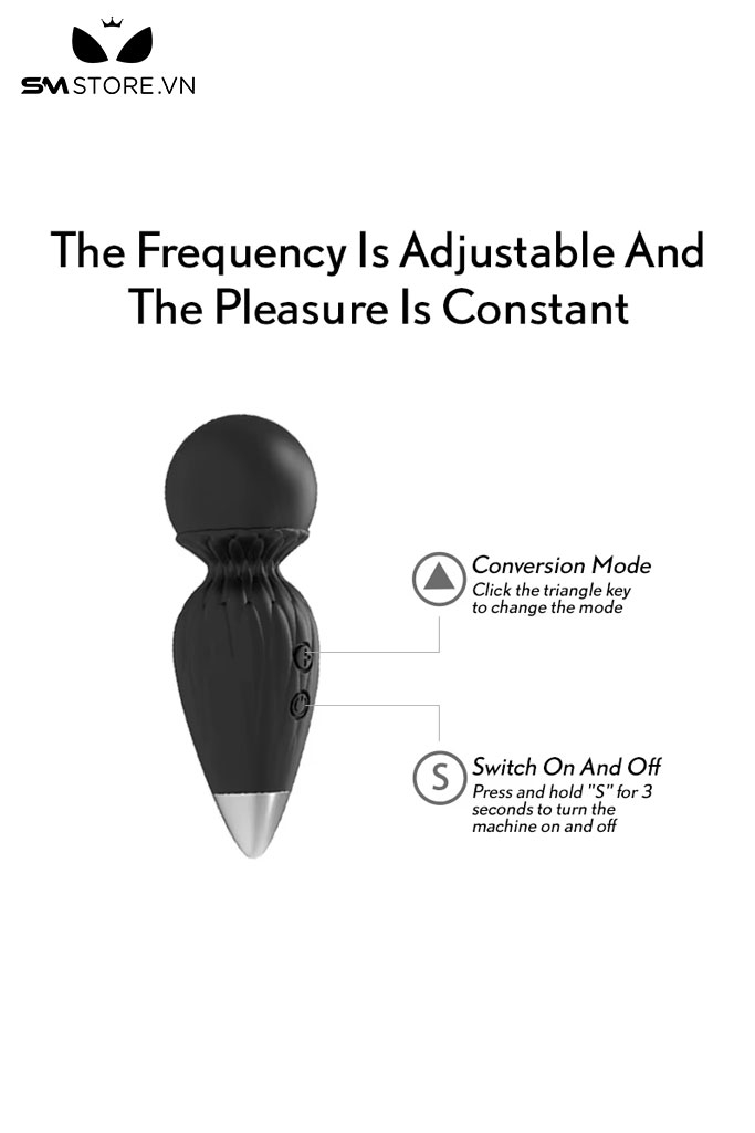 SMT1519 - Chày rung silicon mini có 10 tần số dài 14cm sạc USB