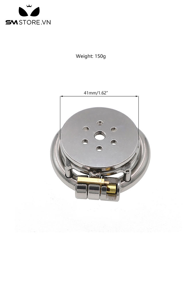 SMT166 - Khóa trinh tiết nam inox dạng lồng lỗ tròn với 3 size