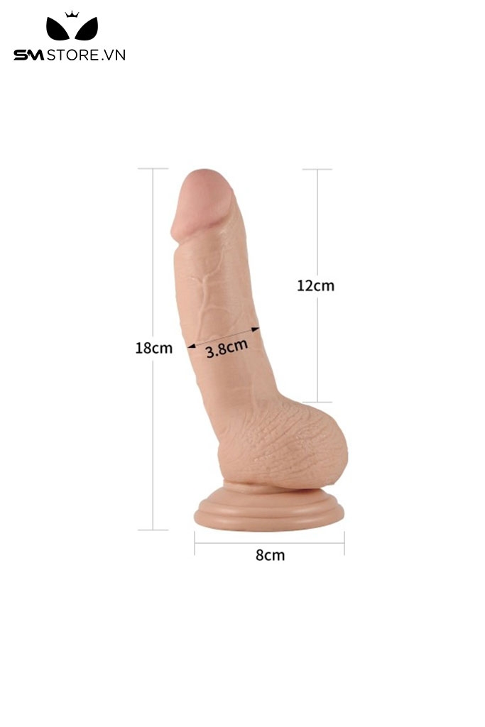 SMT1774 - Dương vật giả silicon mềm dẻo Lovetoy dài 18cm