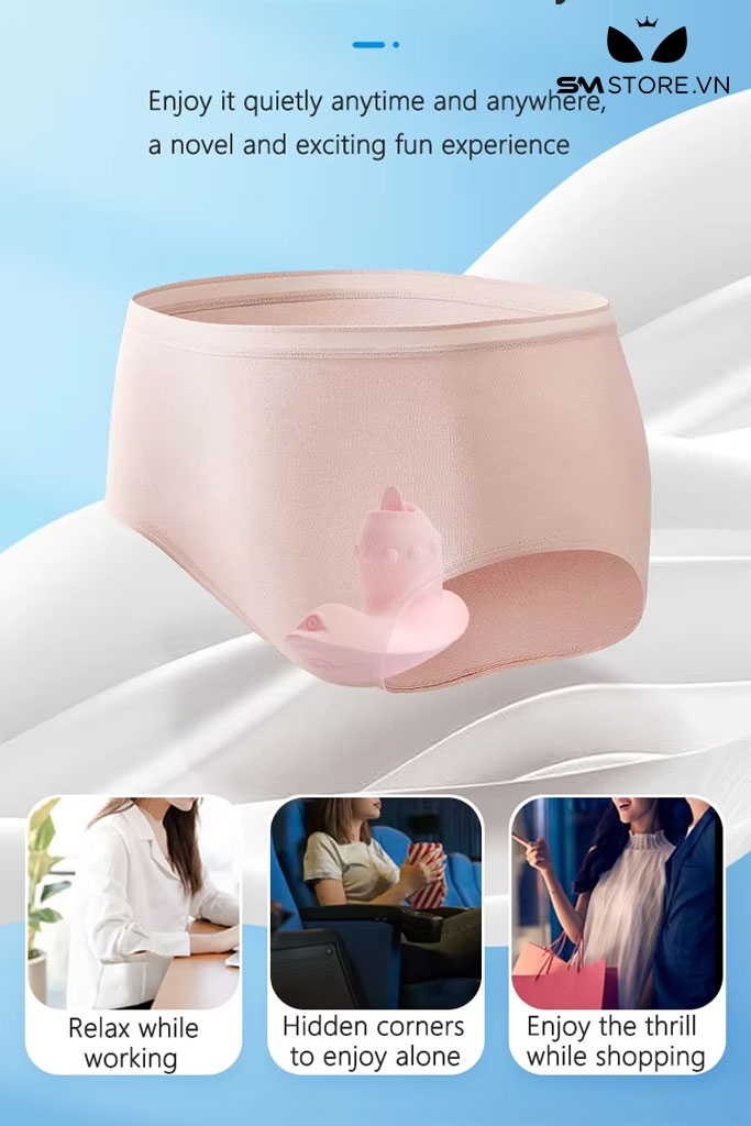 SMT1862 - Máy rung âm đạo có lưỡi với 10 chế độ điều khiển xa