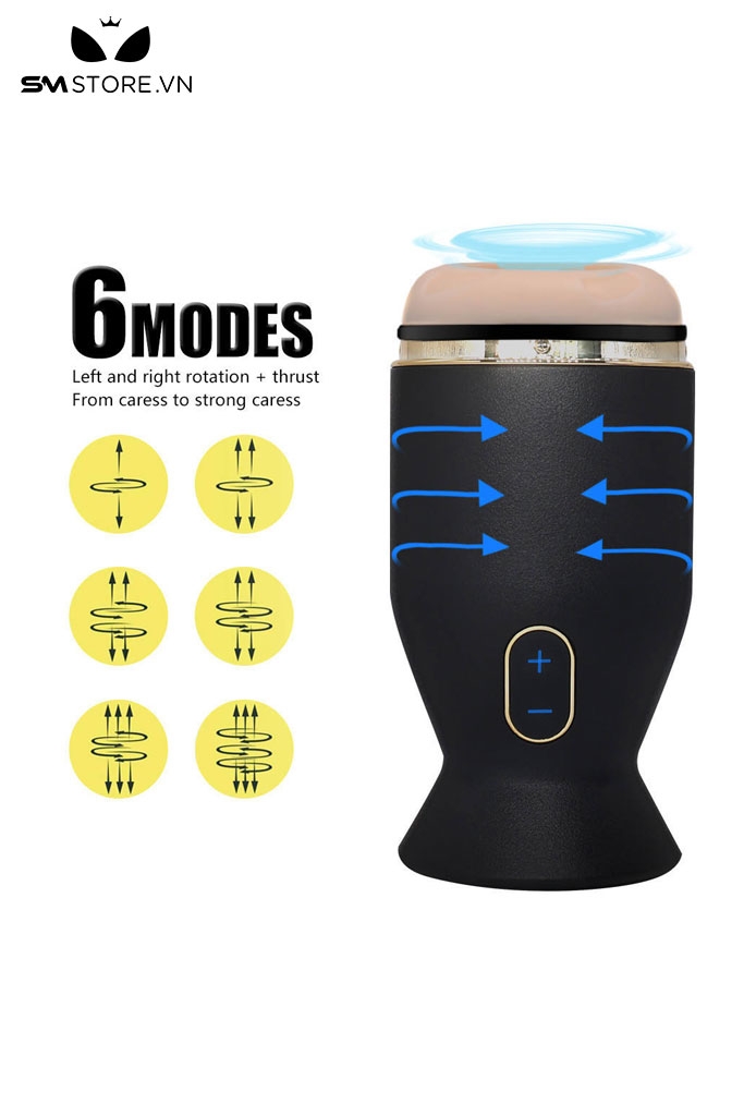SMT1661 - Cốc thủ dâm tự động có 6 chế độ bên trong nhiều hạt nổi
