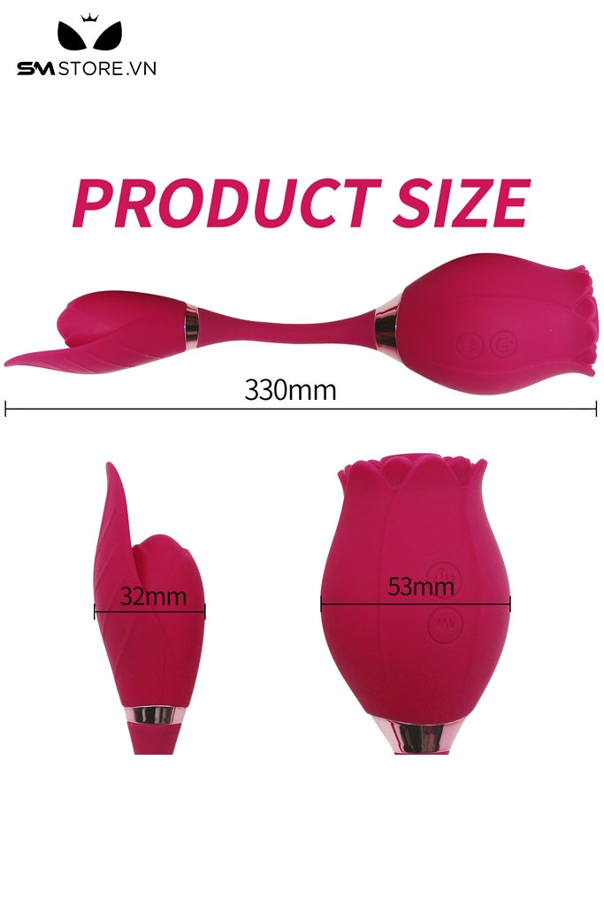 SMT2284 - Trứng rung hút bông hoa hồng có 10 chế độ sạc điện