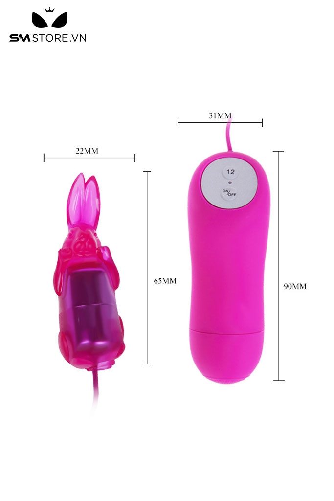 SMT2554 - Trứng rung cực mạnh có dây ngụy trang con thỏ dài 9cm