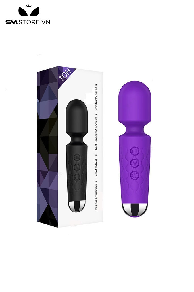 SMT466 - Chày rung mini silicon có 20 chế độ sạc điện dài 20cm