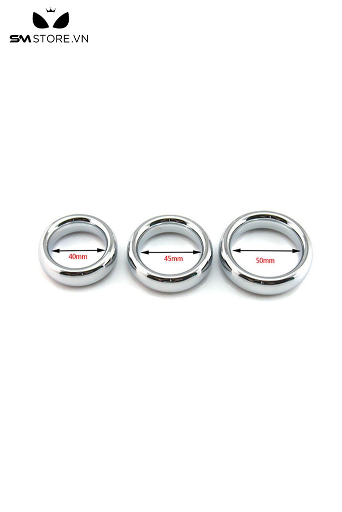 SMT558 - Vòng đeo dương vật inox sáng bóng bản to dày với 3 size