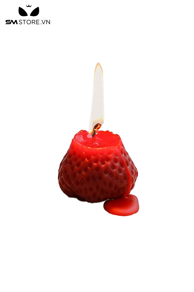 SMT1584 - Nến thơm tình yêu hình quả dâu tây mini dài 5cm