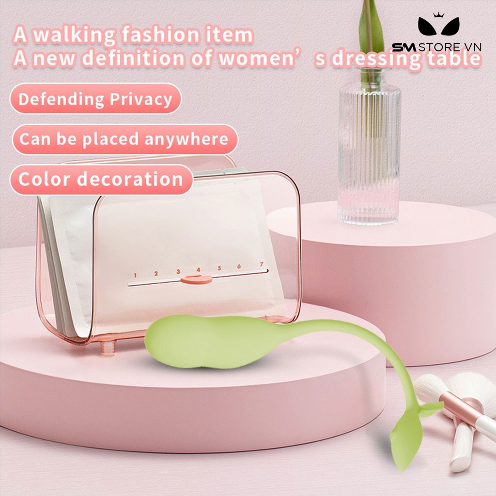 SMT1248 - Trứng rung silicon mini cỏ mầm có 9 tần số chống nước