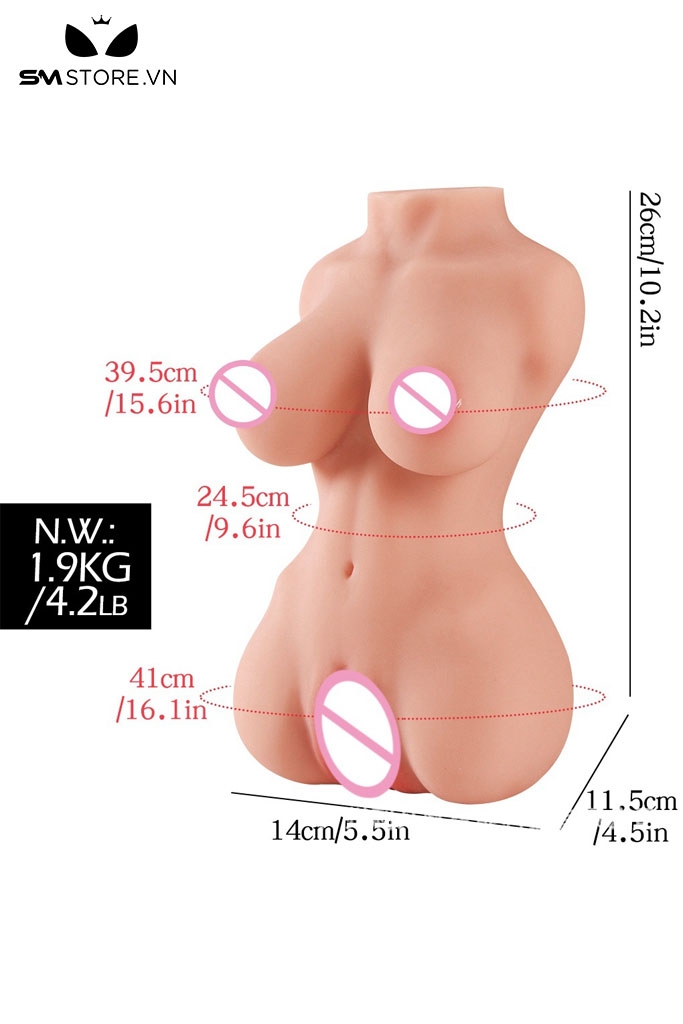 SMT2901 - Búp bê tình dục mini dài 36cm chất liệu silicon mềm