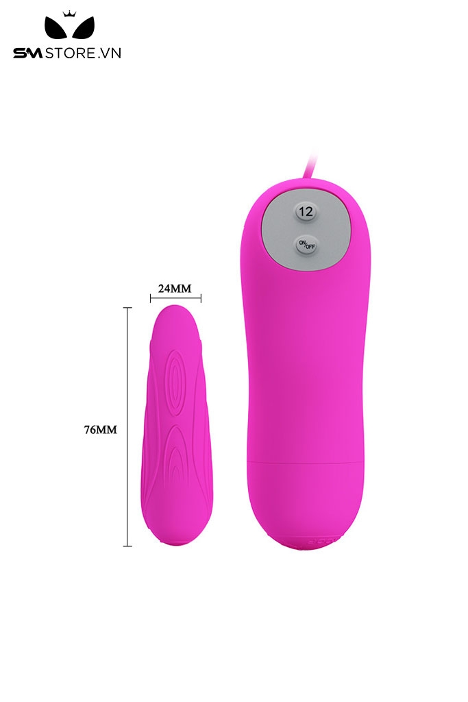 SMT2546 - Trứng rung tình yêu cực mạnh có 12 tần số dài 76mm