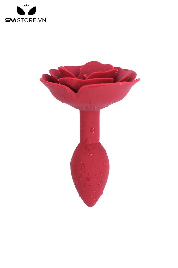 SMT1721 - Đồ chơi hậu môn silicon hình bông hoa hồng dài 11cm