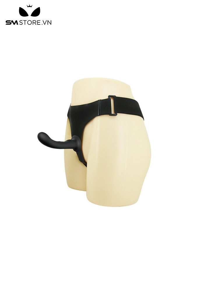 SMT923 - Dương vật giả silicon dài 15.8cm có dây đeo màu đen