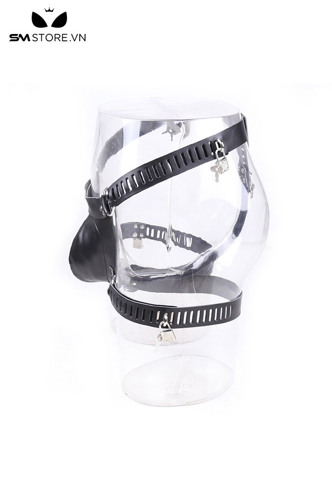 SMT2140 - Đai trinh tiết da PU có vòng khóa chân có nút điều chỉnh