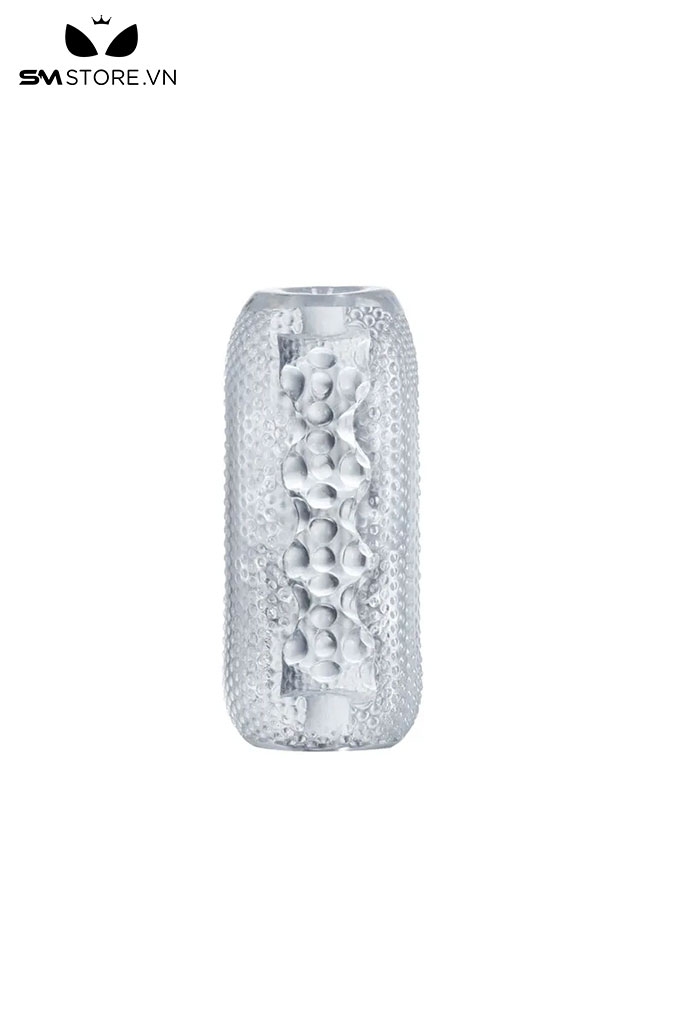 SMT1136 - Cốc thủ dâm trắng trong suốt silicon mềm dẻo dài 14cm
