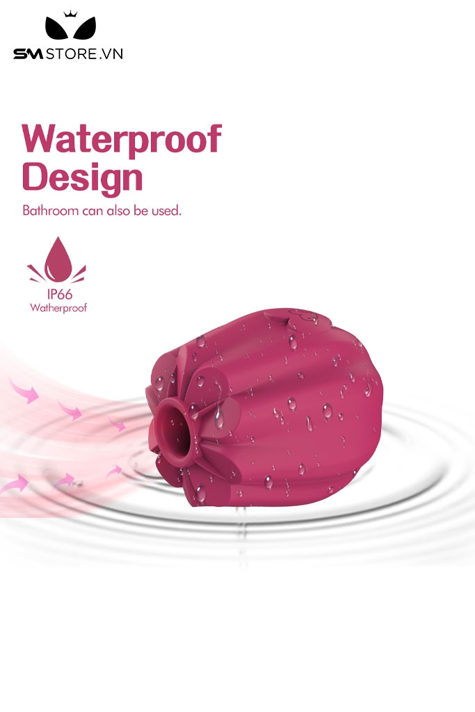 SMT2290 - Máy rung hút hình bông hoa hồng có 10 chế độ dài 6.5cm