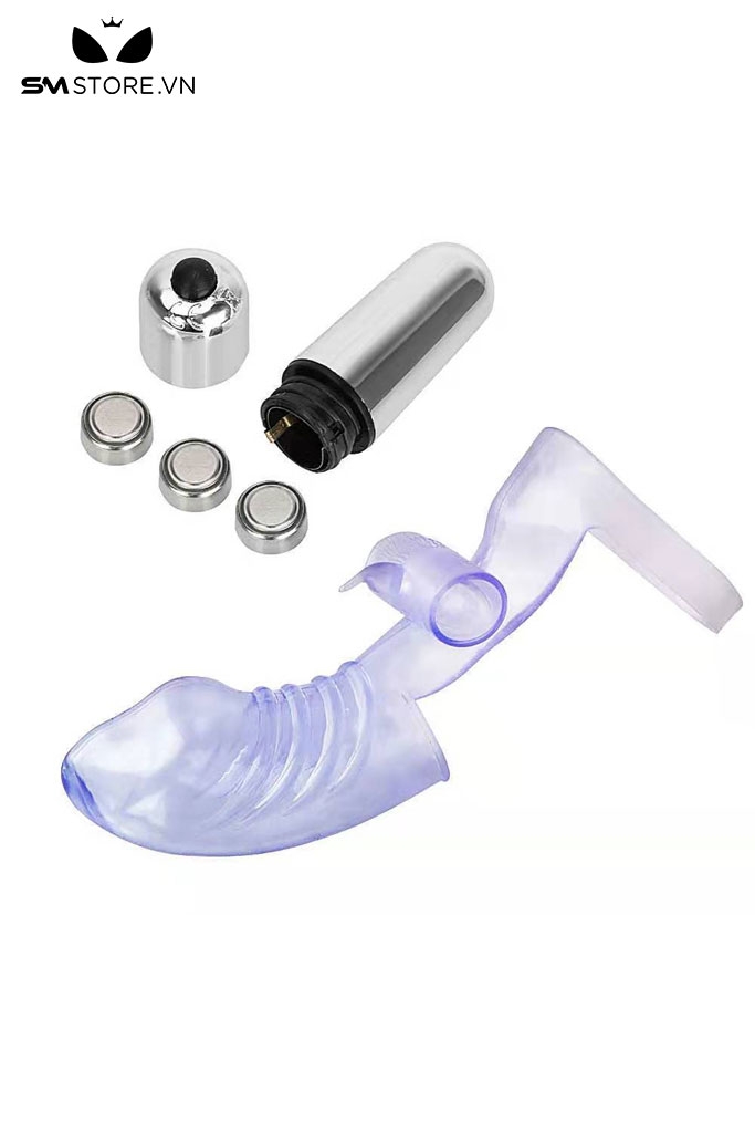 SMT2631 - Ngón tay rung trong suốt silicon mềm dẻo dài 16cm