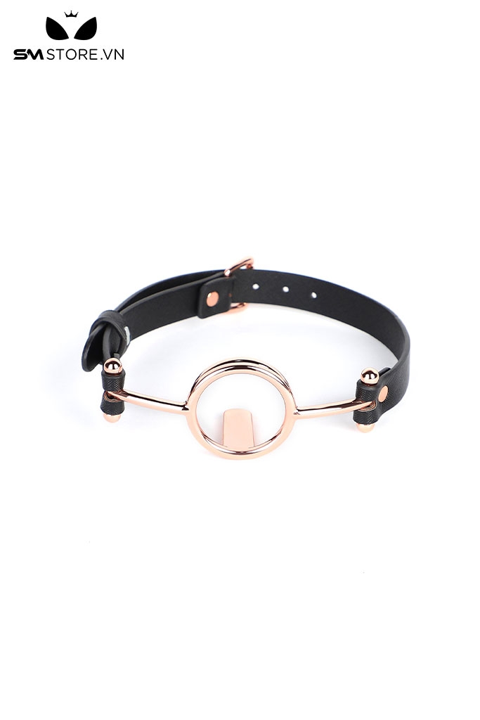 SMT225 - Đồ bịt miệng ring gag cố định lưỡi với khóa cài sau