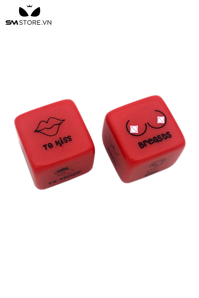SMT1682 - Xúc sắc tình yêu đỏ với các bộ phận trên cơ thể dài 1.8cm