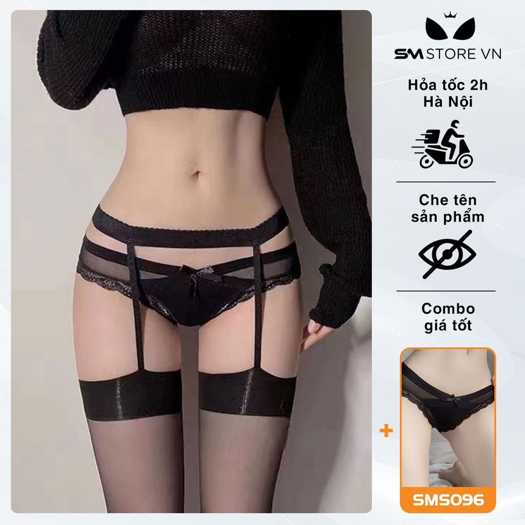 SMP114 - Đai kẹp tất da chân mix viền giúp che khuyết điểm dành cho nữ