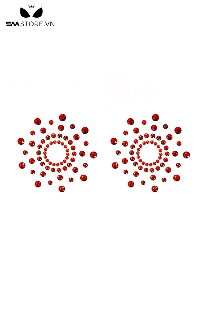 SMP022 - dán ngực silicon trong suốt thiết kế hình bông tuyết