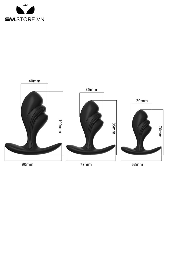 SMT2581 - Đồ chơi hậu môn hình quạt chất liệu silicon có 3 size