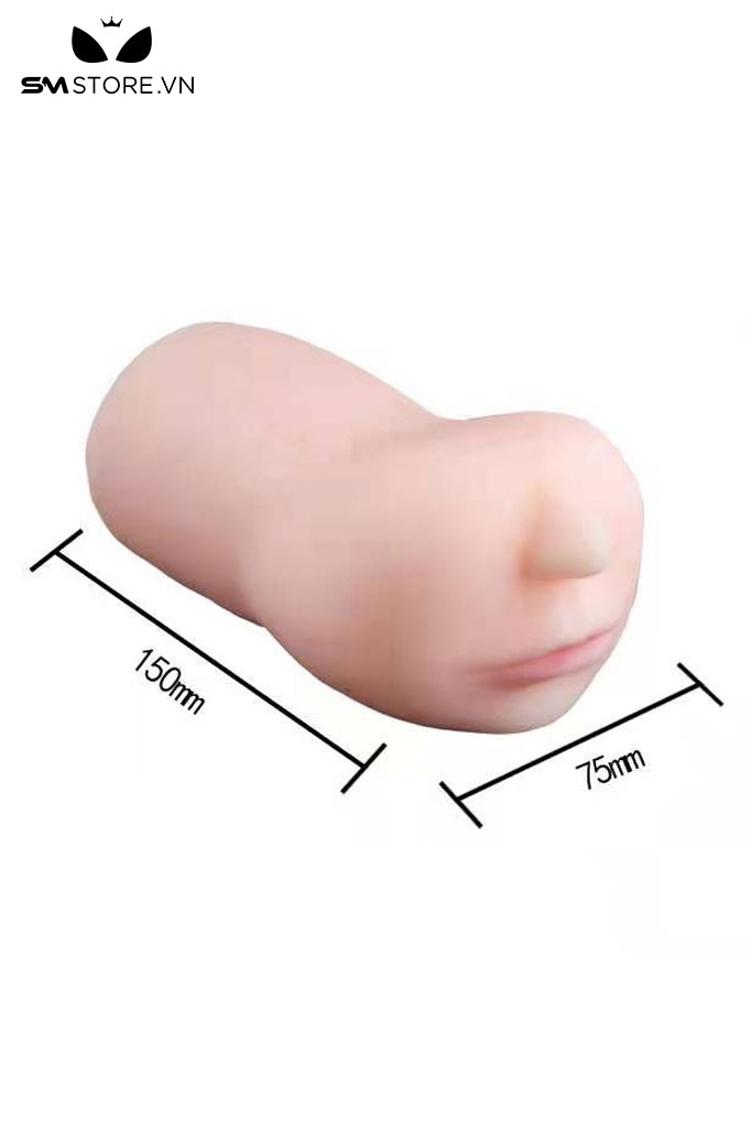 SMT2528 - Miệng và âm đạo giả silicon mềm dẻo có môi hồng dài 15cm