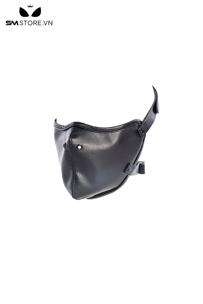 SMT230 - Đồ bịt miệng mouth gag kèm khẩu trang giả da PU