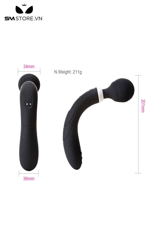 SMT1758 - Máy rung 10 tần số 2 đầu chày silicon dài 20.1cm