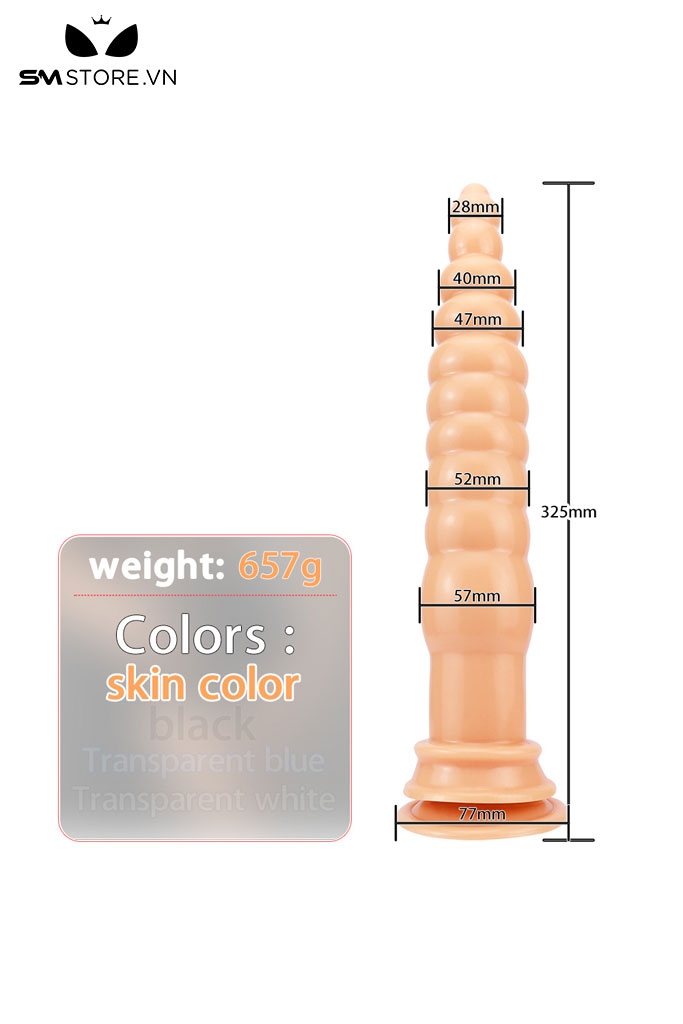 SMT2929 - Anal long đồ chơi hậu môn siêu dài có 12 tầng hạt dài 325mm