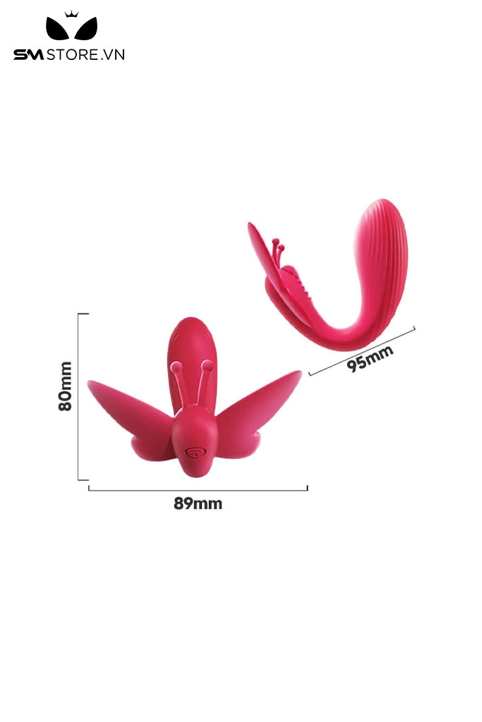 SMT636 - Trứng rung 2 đầu điều khiển từ xa màu đỏ dài 80mm