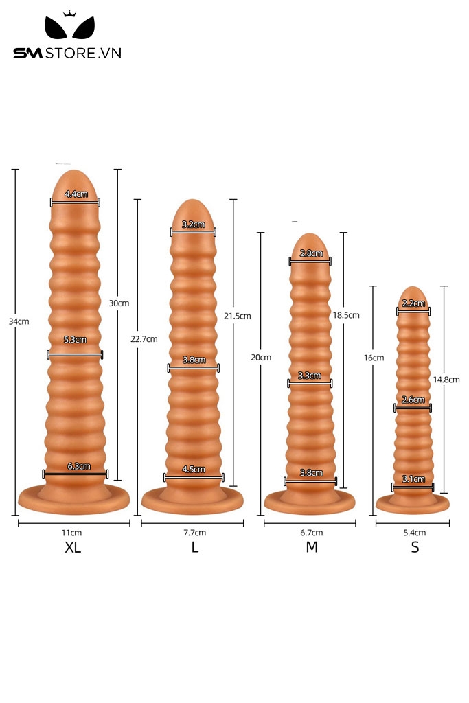 SMT2921 - Anal long siêu dài silicon có đế dính tường và 3 size
