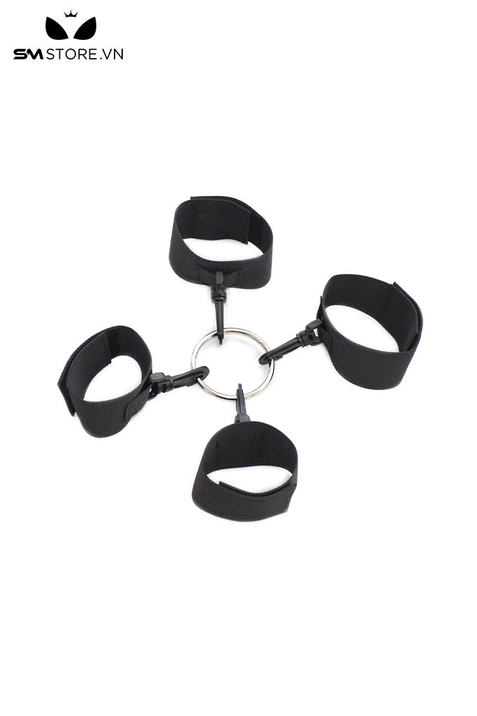 SMT278 - Còng tay tình yêu bộ khóa tay chân tình yêu chữ X chất liệu nylon