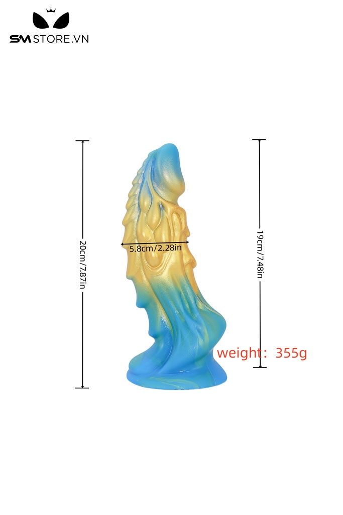 SMT1332 - Dương vật giả silicon khủng lồ mềm dẻo dài 20cm