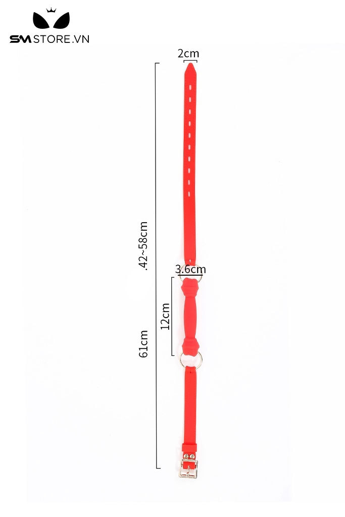 SMT1399 - Đồ chơi ngậm miệng bit gag bằng silicon dài 61cm