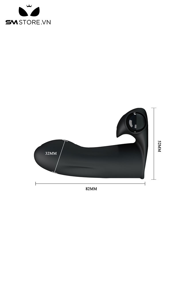 SMT758 - Ngón tay rung silicon tích hợp nhiều chế độ rung dài 82mm