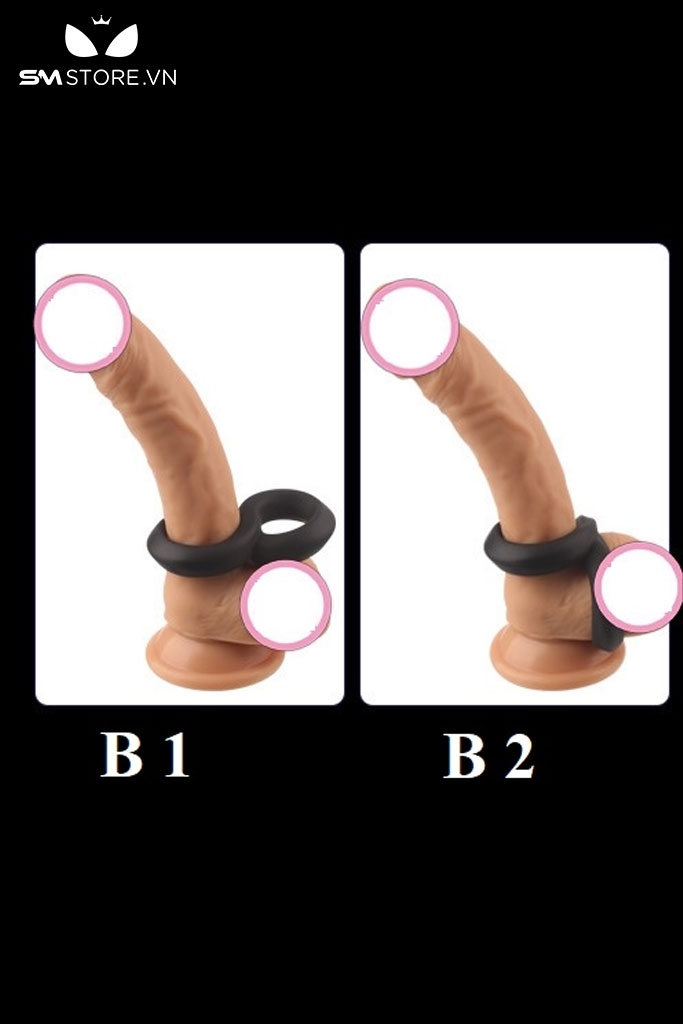 SMT2693 - Vòng đôi đeo gốc dương vật số 8 độ đàn hồi cao dài 75mm