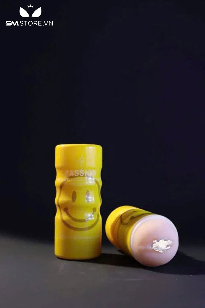 SMT638 - Cốc thủ dâm mặt cười có âm đạo giả silicon mềm dài 17cm