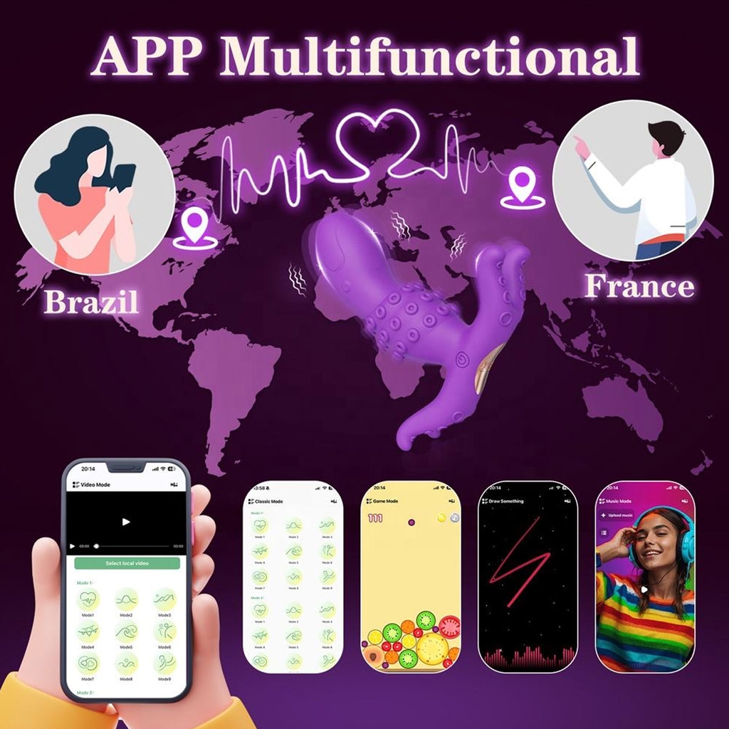 SMT2552 - Máy rung có 9 chế độ hình con bạch tuộc sạc điện