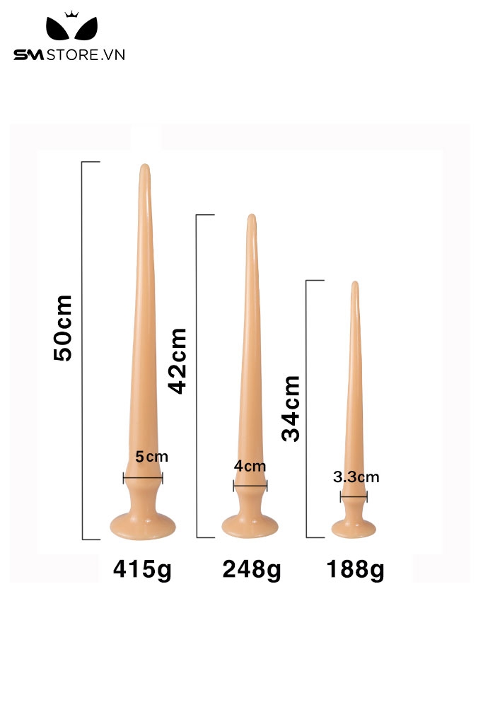 SMT149 - Anal butt plug thiết kế đuôi heo dài 34  42 50cm