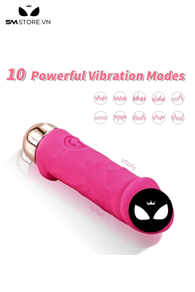 SMT1265 - Trứng rung dương vật giả mini dài 9cm có 9 tần số