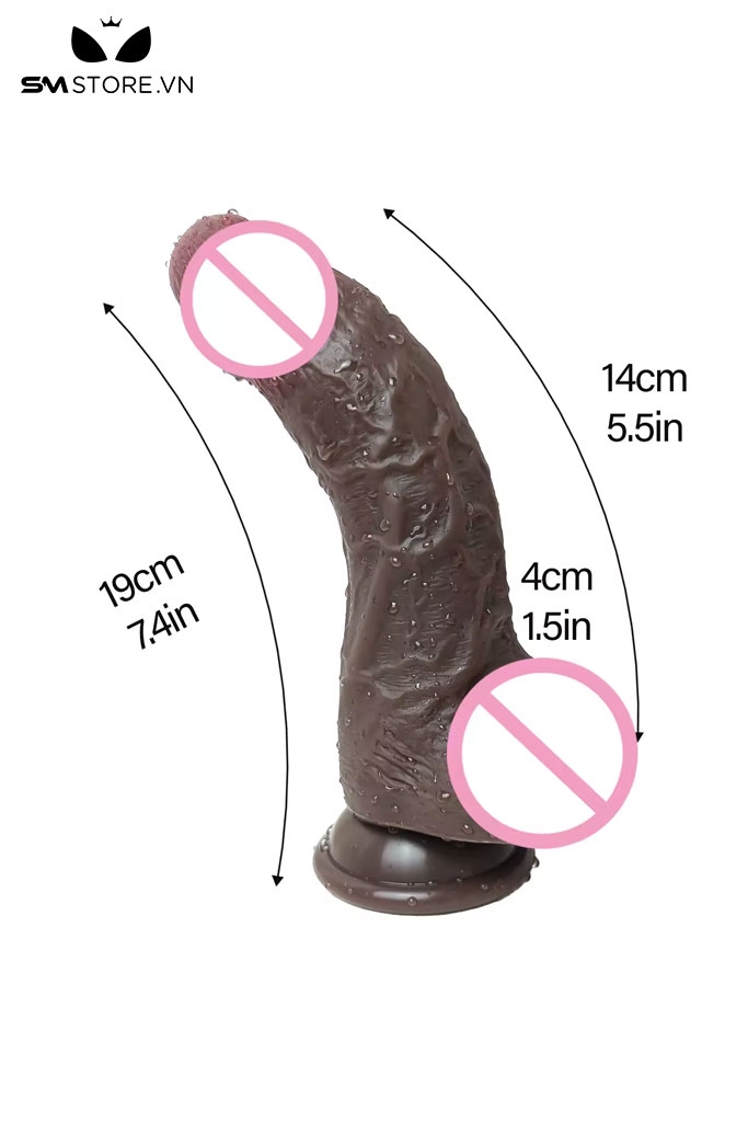 SMT2274 - Dương vật giả khổng lồ Châu Phi đế hít tường dài 20.1cm